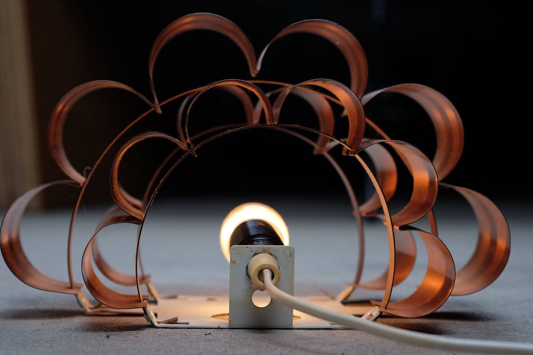 Mid-Century Wall Light in Copper by Werner Schou, Denmark