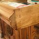 Antique buffet, 2 bodies in solid oak in the Henri II style, with bevelled glass display.