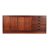Enfilade en palissandre, design danois, années 1970, designer : Kai Winding
