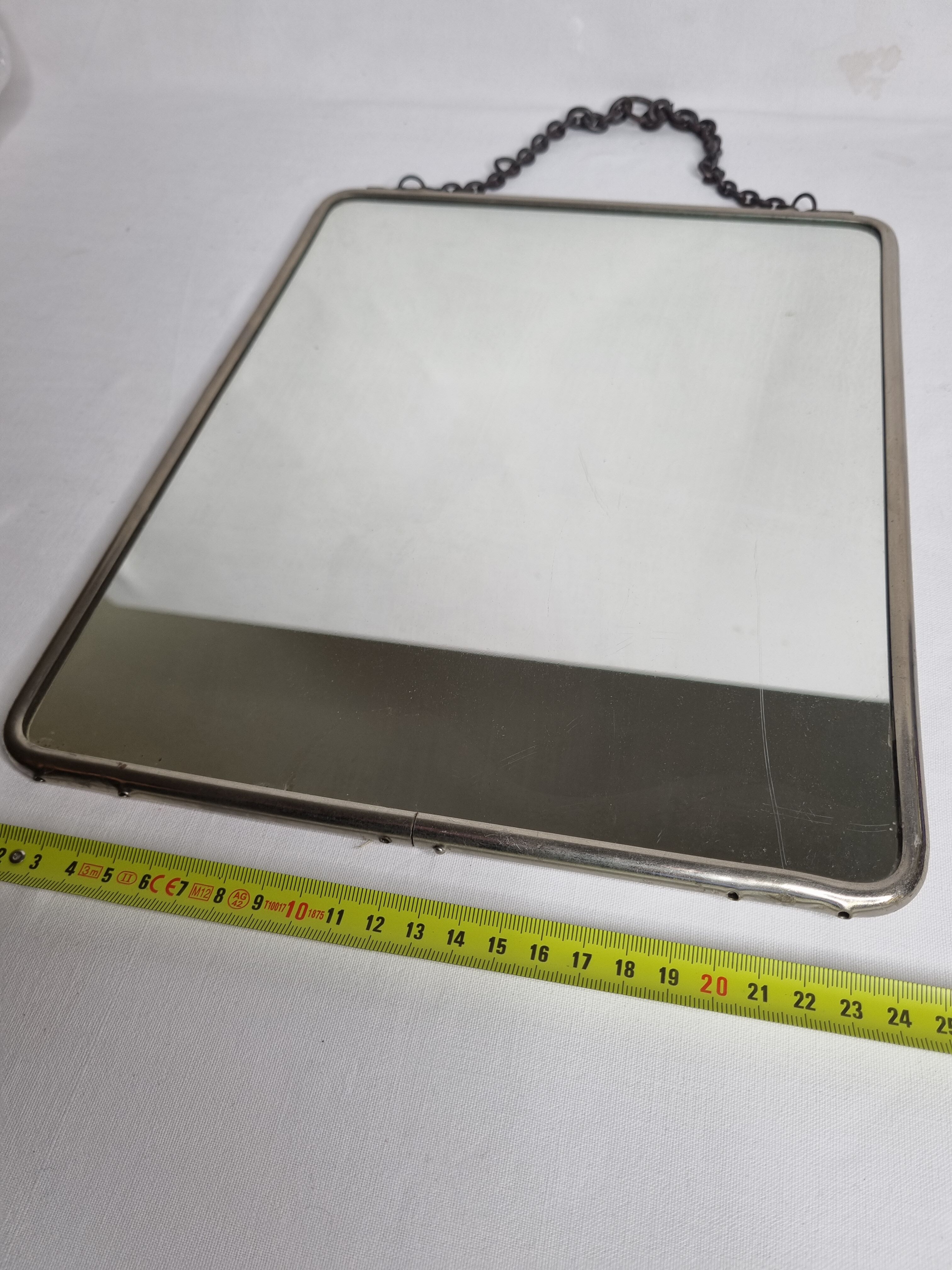 Miroir de barbier vintage à suspendre ou à poser 25x30cm