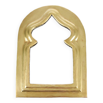 Moroccan gilded brass mirror