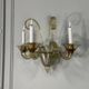 Venetian wall light in gilded Murano glass, circa 1940, set of five available.