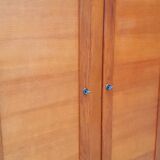 Vintage cabinet from the 50s in solid oak with compass feet