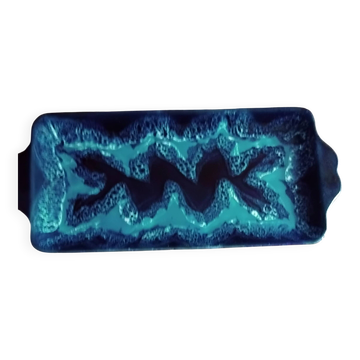 Blue rectangular plate Vallauris