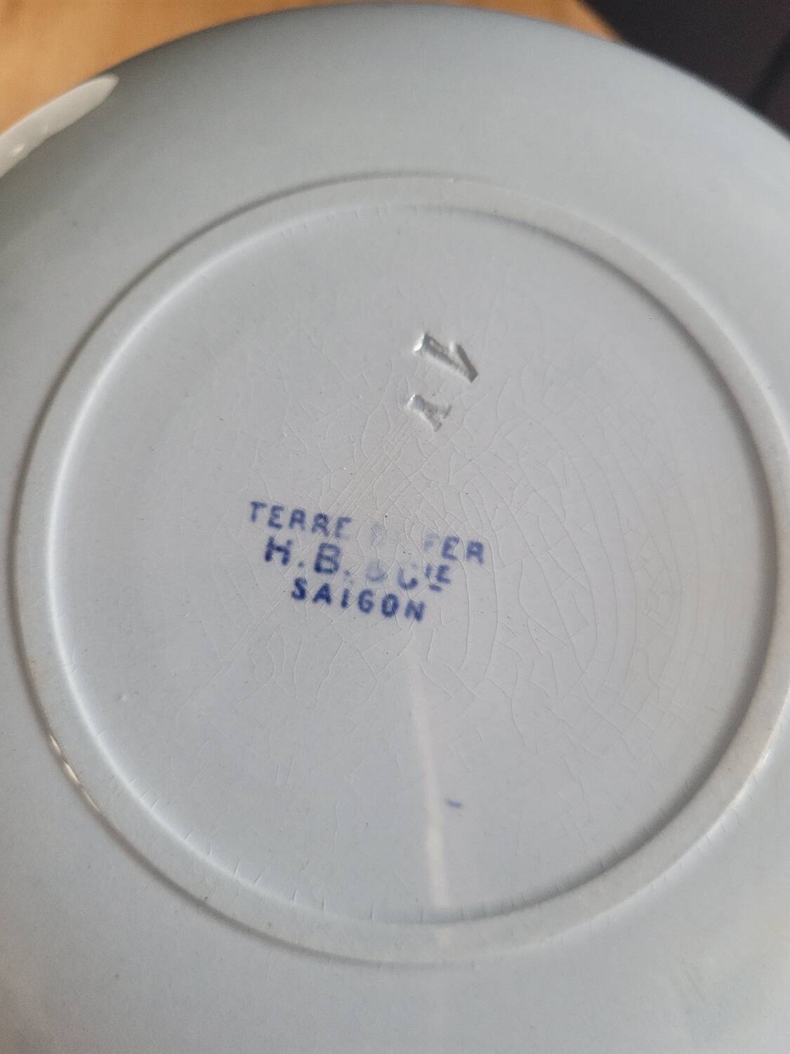 Set of two saucers Terre de fer Saigon