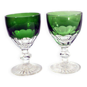 Lot de 2 verres à vin - vert