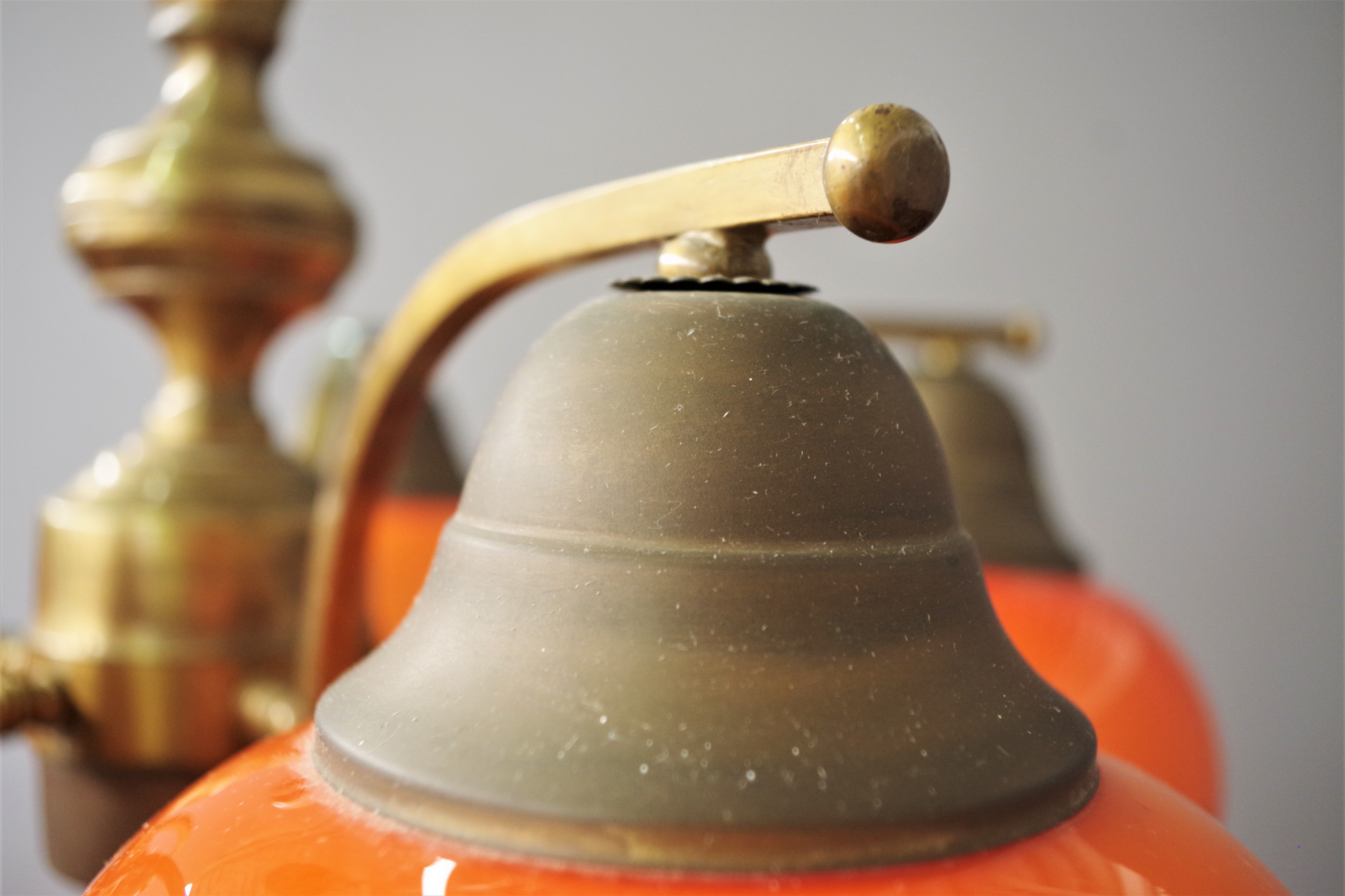 Brass ceiling chandelier, 1960s