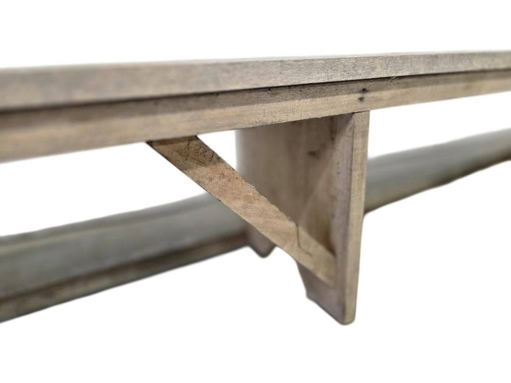 XL vintage wooden bench