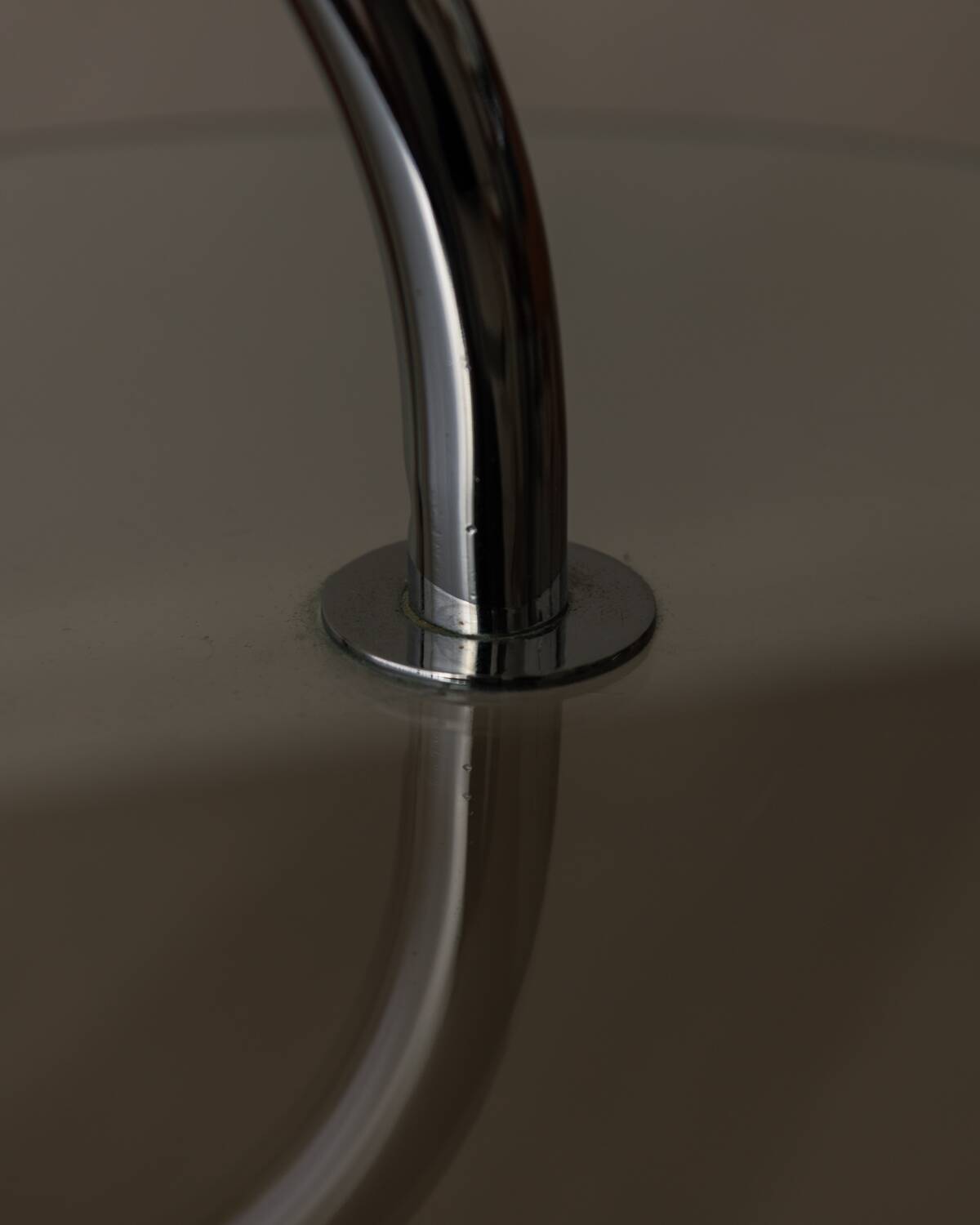 Vintage IKEA RY side table by Tord Björklund – Chrome and glass – Postmodern