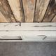 Vintage patinated work cabinet with sliding doors (renovated)