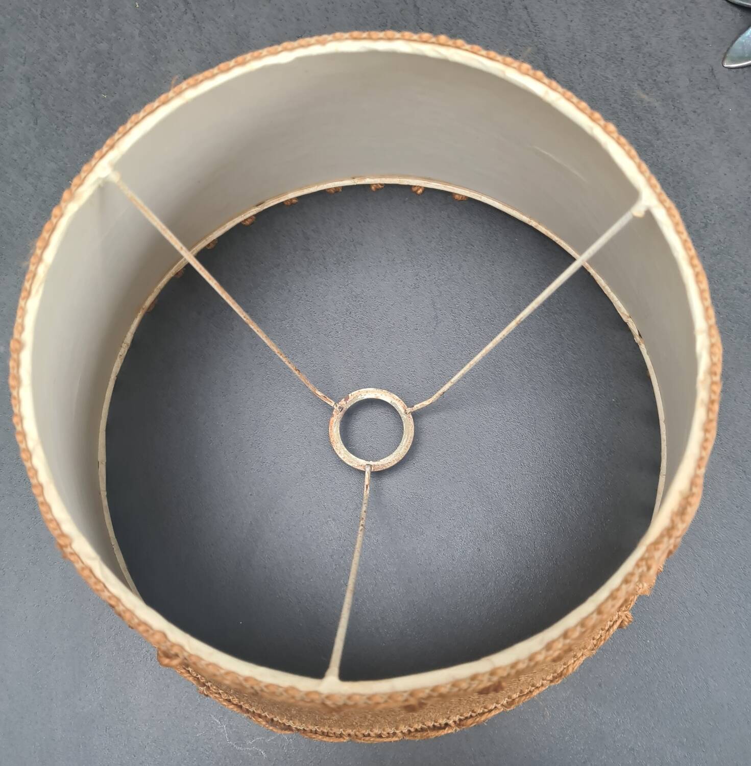 Beige jute lampshade