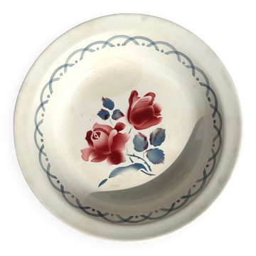 Shallow dish in earthenware Digoin Sarreguemines, model "Cannes"