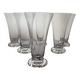 6 crystal flutes Daum, model "Kim", France
