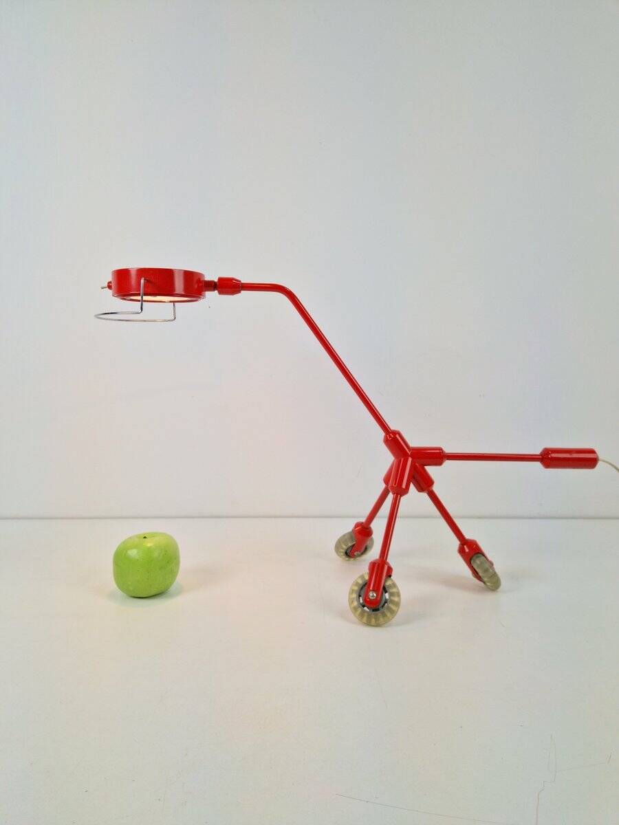 Red Dog Kila Table Lamp on Wheels by Harry Allen for Ikea, 2000s