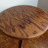 Central-footed rosewood round table