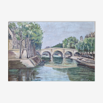 Peinture paris bords de seine