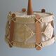 Suspension vintage en jute, teck et corde, 1960