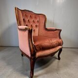 Vintage baroque armchair in old rose / single armchair