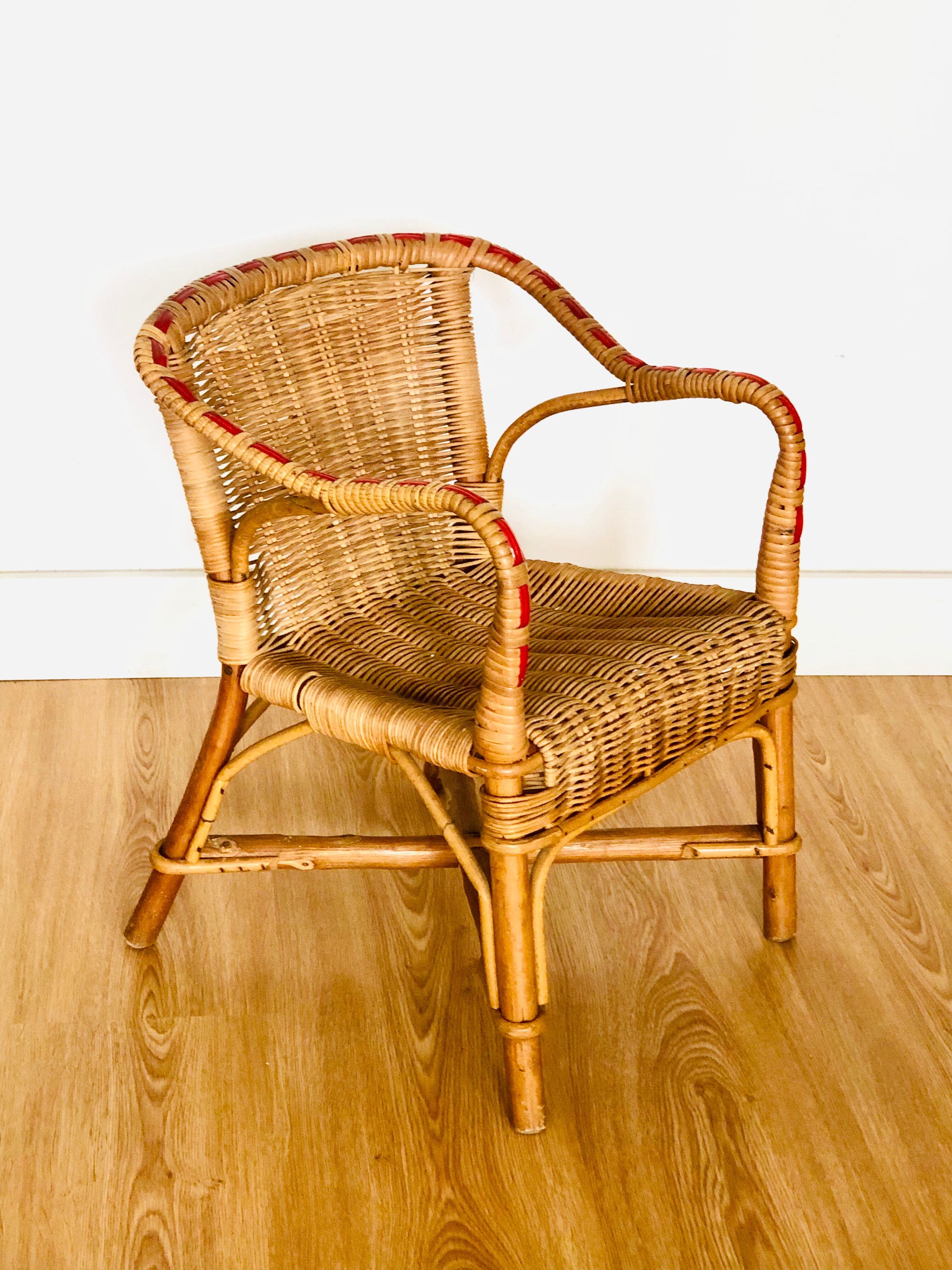 Rattan and wicker children's chair