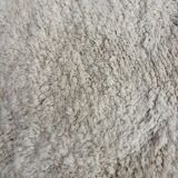 White Moroccan shaggy wool rug