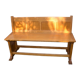 Old wooden bench of courthouse of peace 140 cm wide