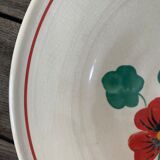 Plat faïence motif floral