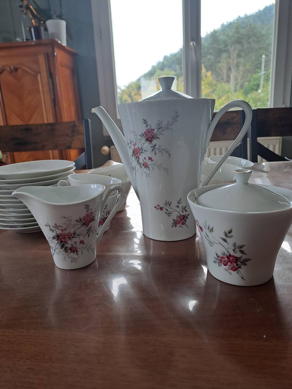 French porcelain coffee service