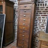 Meuble de métier 11 tiroirs en chêne massif