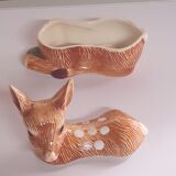 Former Zomorphic Terrine in Ceramics Signed Michel Caugant