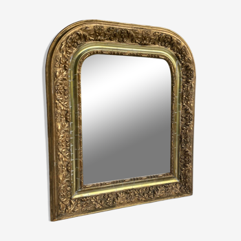 Small Louis Philipe mirror in gilded wood, 19th century period