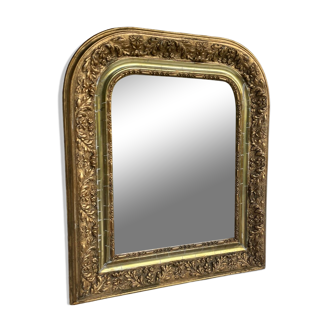 Small Louis Philipe mirror in gilded wood, 19th century period