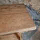 Old French work table / kitchen island / console, beech and chestnut, circa 1930–1950