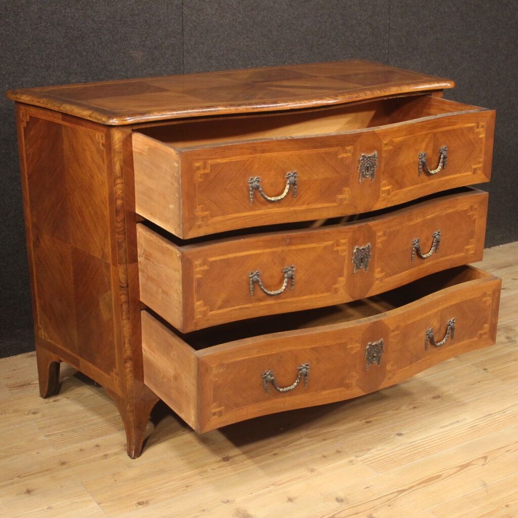 Italian inlaid commode in Louis XV style from 20th century