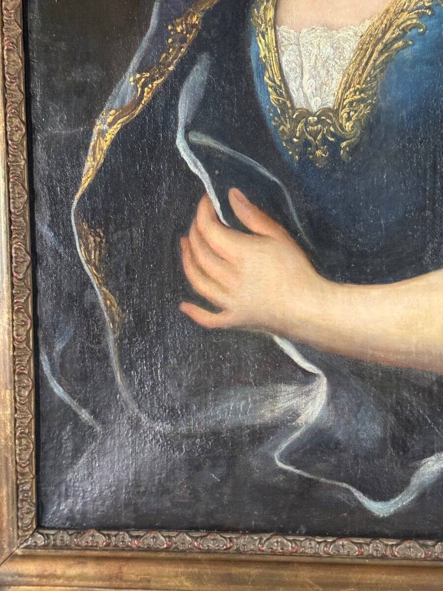 Portrait of a lady of quality, oil on canvas, 18th century.