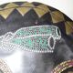 African moon mask, Luba/Baluba, DR Congo, carved wood, beads.