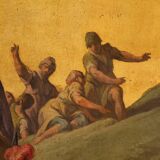 18th-century Italian panel painting, the Crossing of the Jordan