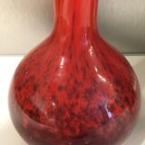 Vintage burgundy red soliflore vase in the 70