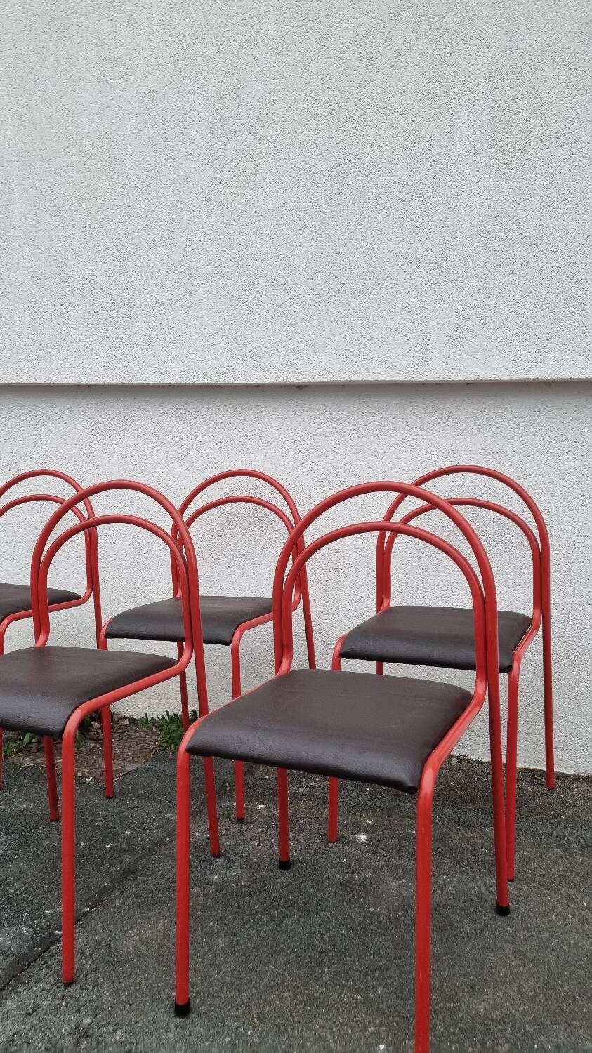 Vintage table and 6 chairs set