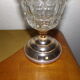 Old urn vase in art deco glass