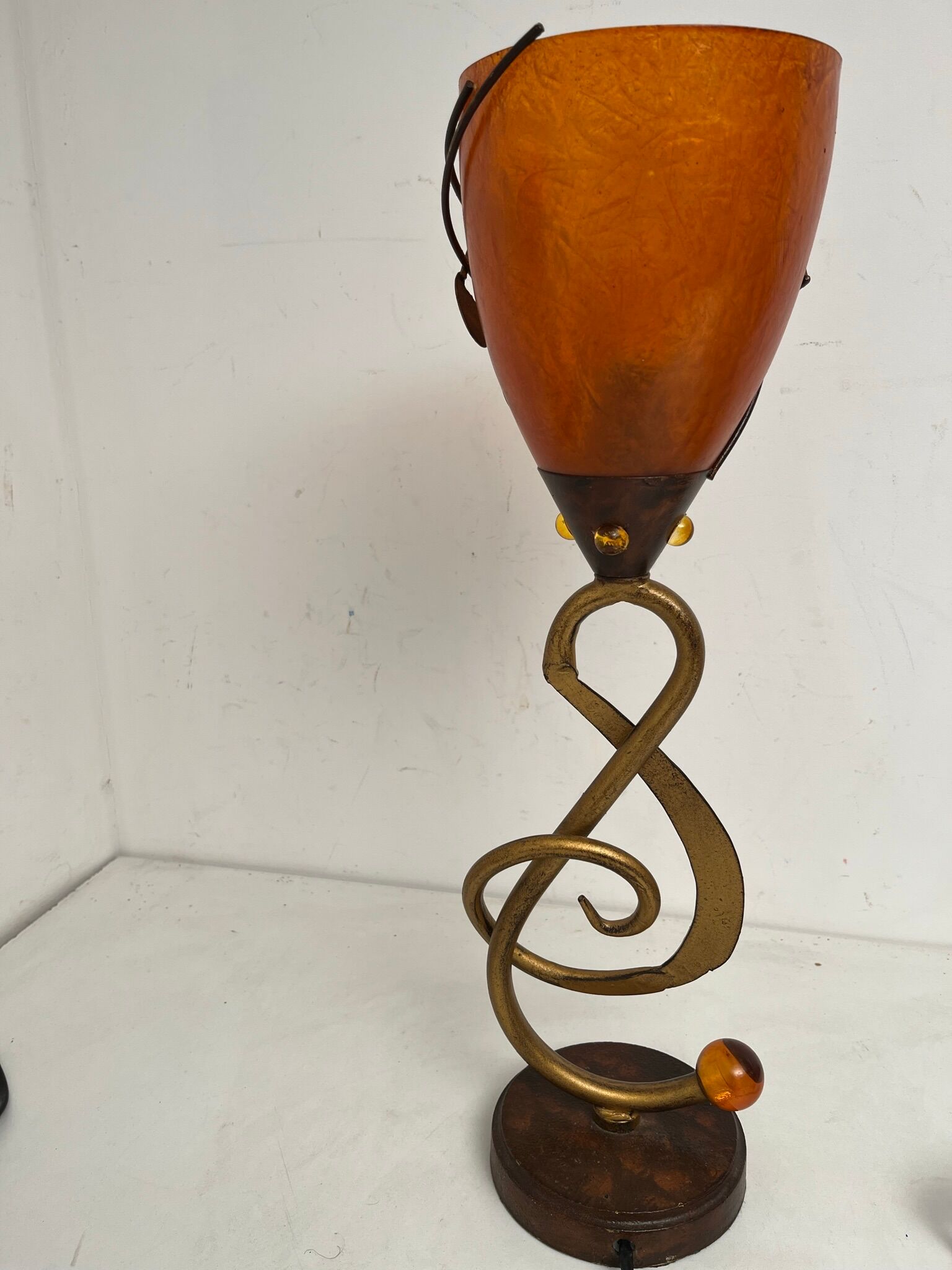 Pair of vintage musical note table lamps