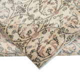 Oriental handmade wool 1970s beige carpet 137 cm x 240 cm