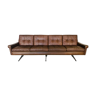 Vintage danish mid century dark cognac svend skipper 4 person sofa 1965