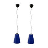 Mid-century italian murano glass light pendants, set of 2
