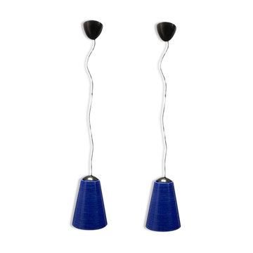 Mid-century italian murano glass light pendants, set of 2