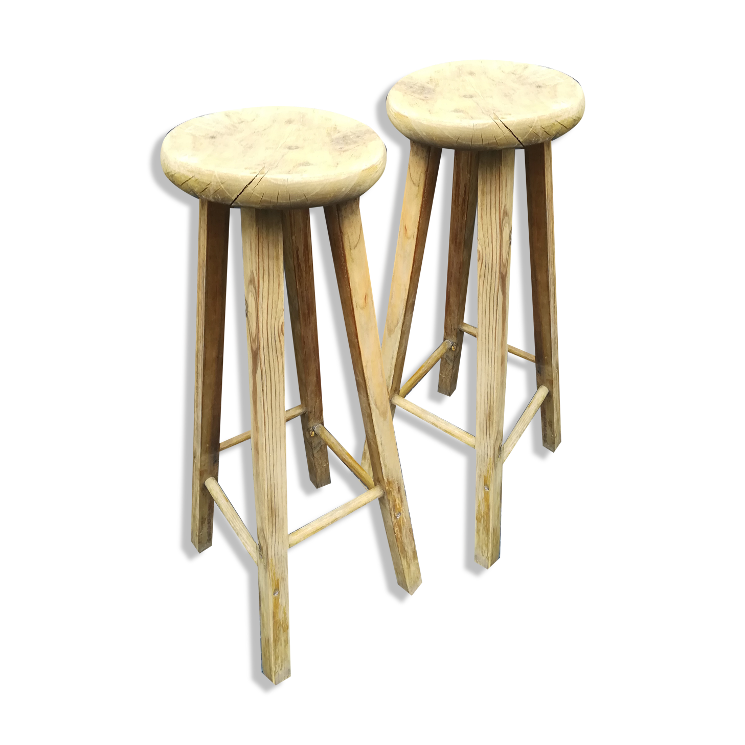 Duo of raw wooden harnesses