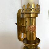 Antique brass train wall lamp