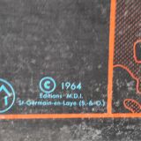 school poster mdi 1964 the seine and its tributaries /coast of France