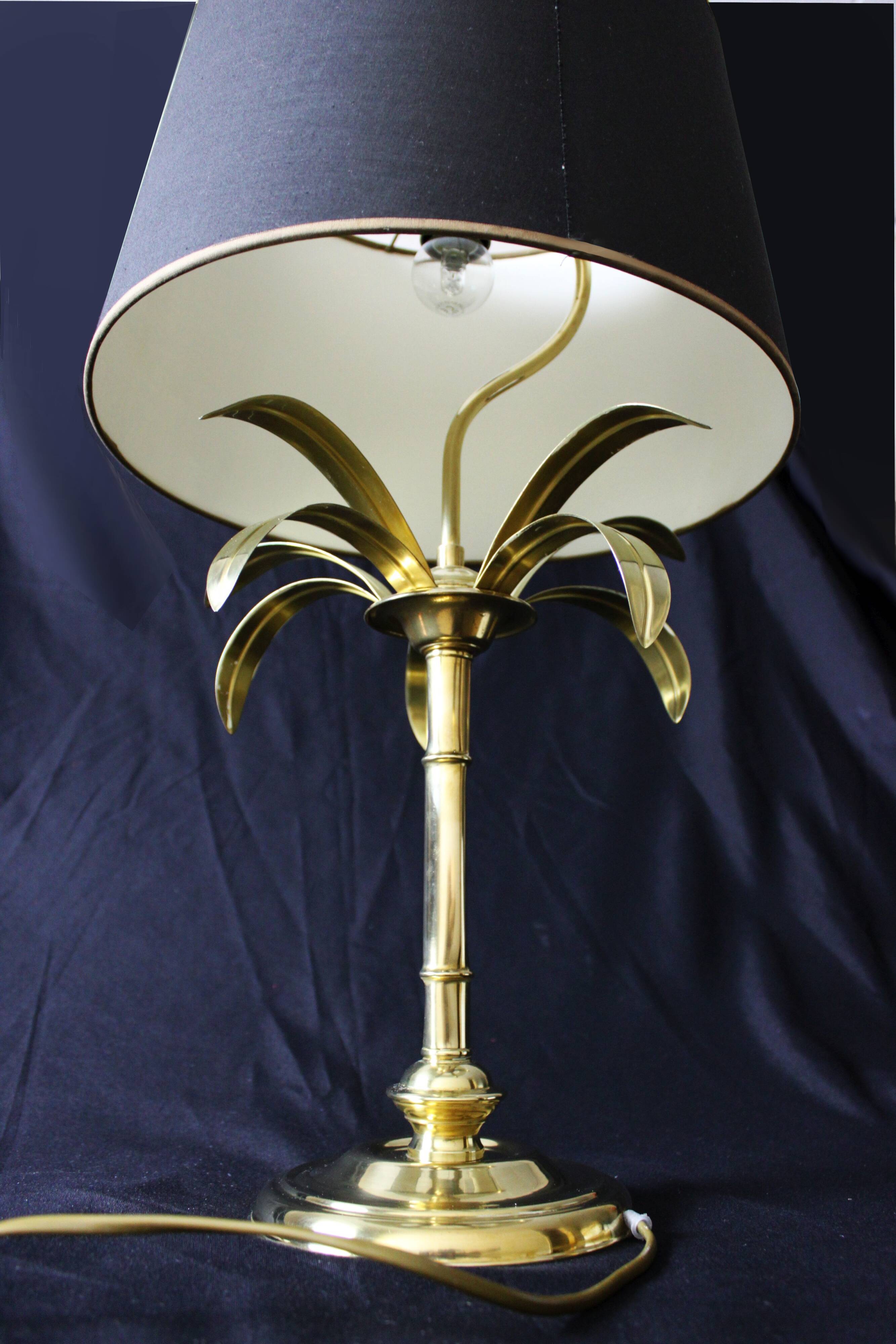 Hollywood Regency style bamboo lamp, 1960.