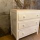 Commode bois brut & blanc craie