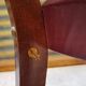 Fauteuil Bridge Stella 1950 bordeaux